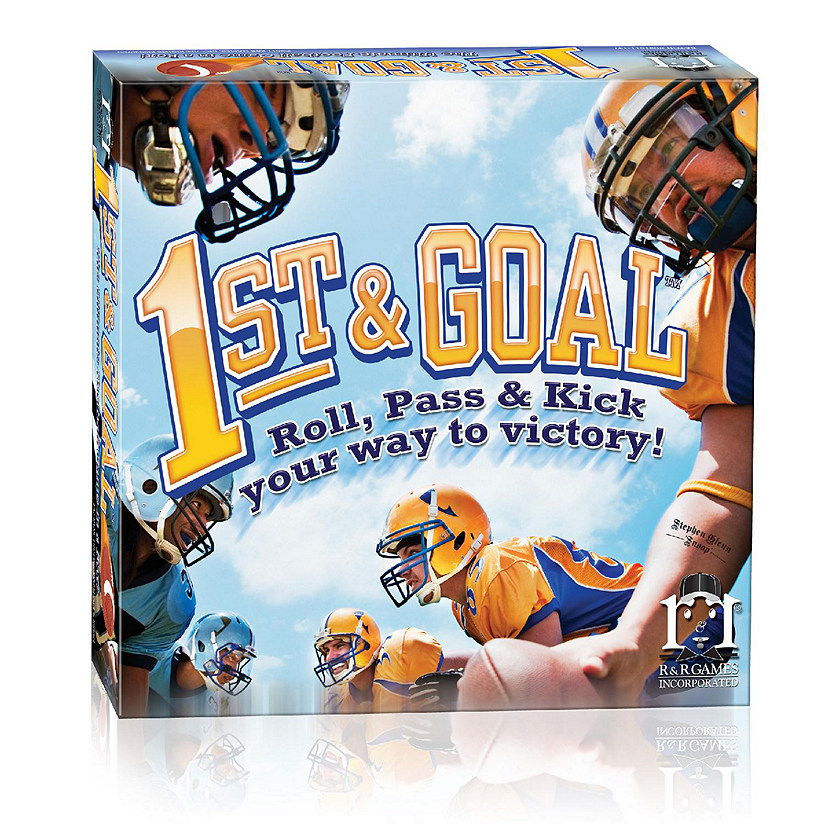 R&R Games 1st and Goal Football Board Game: Roll, Pass and Kick Your Way to Victory! Image