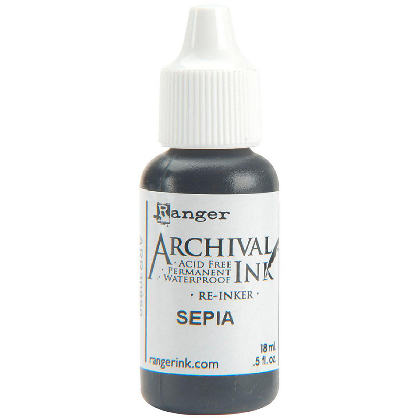Ranger Archival Pad Reinker .5oz-Sepia Image