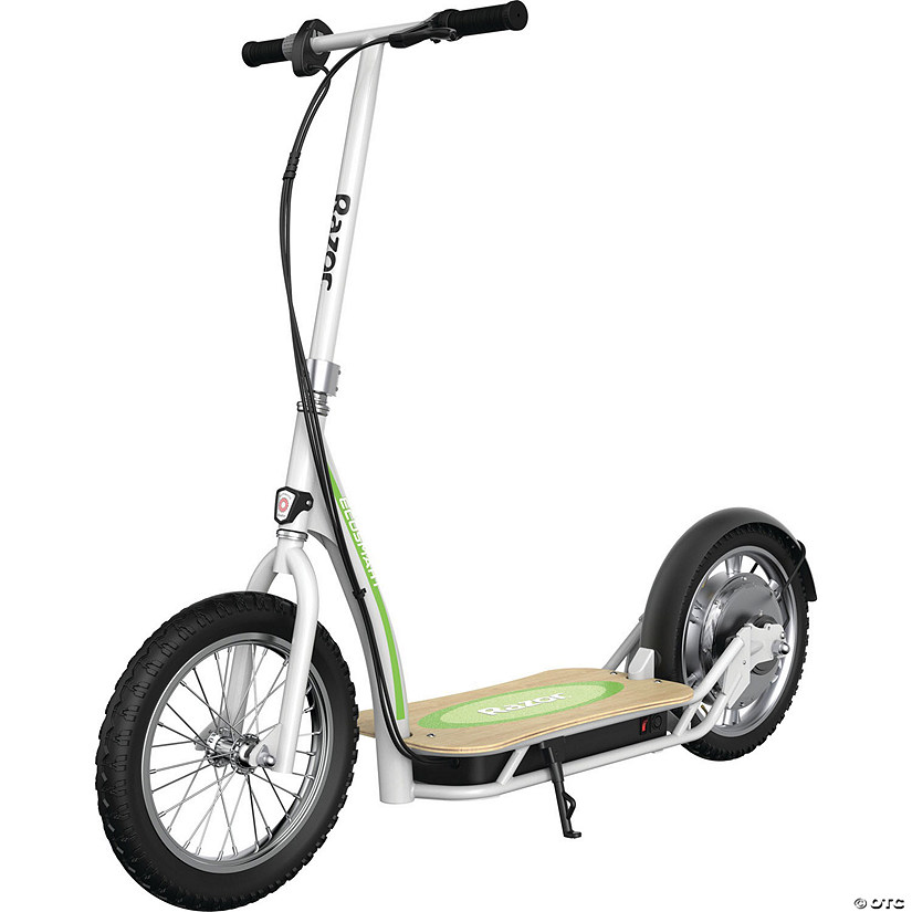Razor EcoSmart SUP Electric Scooter &#8211; 16" Air-Filled Tires, Wide Bamboo Deck, 350w HighTorque Hub-Driven Motor, White Image