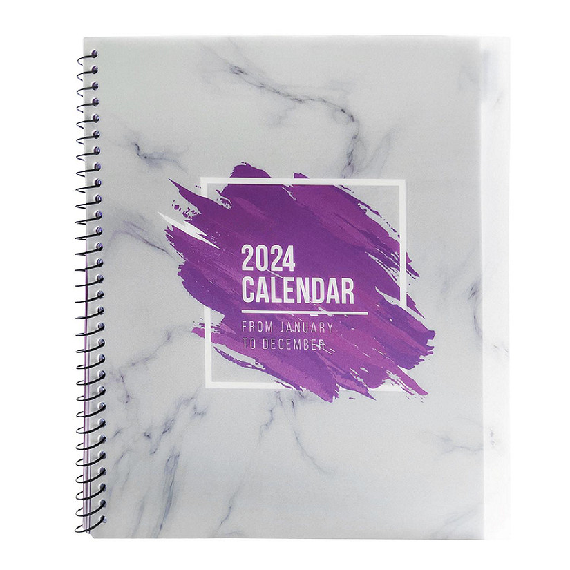 RE-FOCUS THE CREATIVE OFFICE, 2024 Calendar, Monthly and Weekly Views with To-Do List / Purple Image