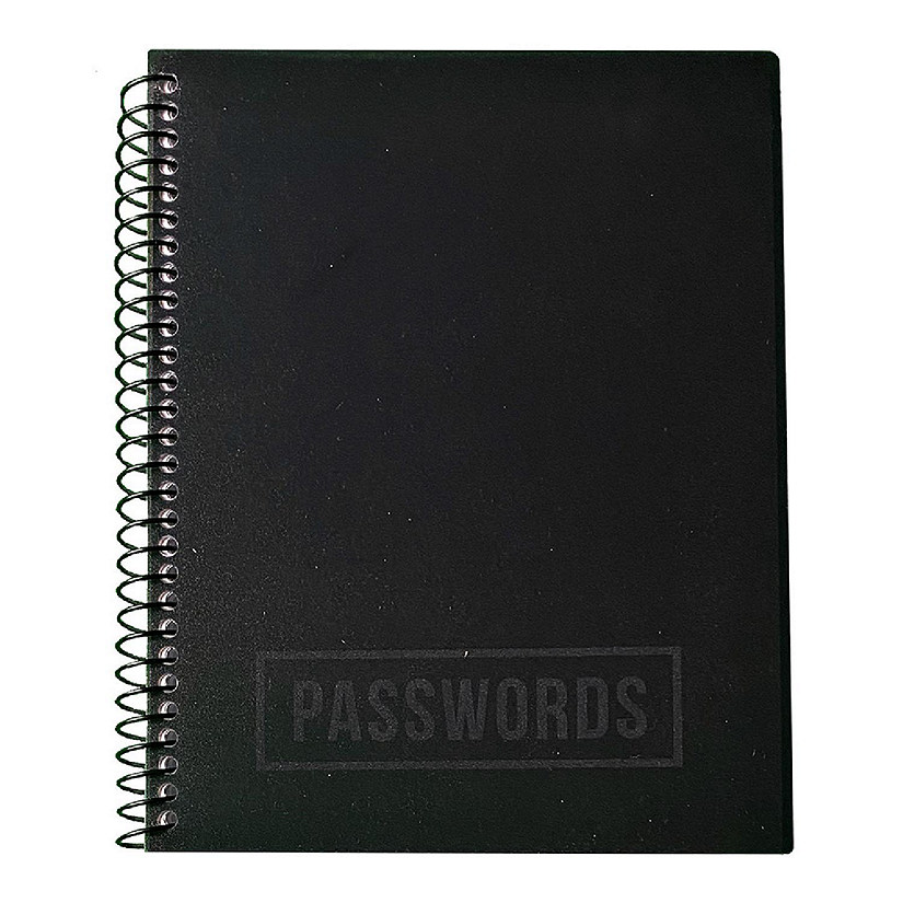 RE-FOCUS THE CREATIVE OFFICE, Small/Mini Password Book, Alphabetical Tabs, Spiral Binding / Black Image