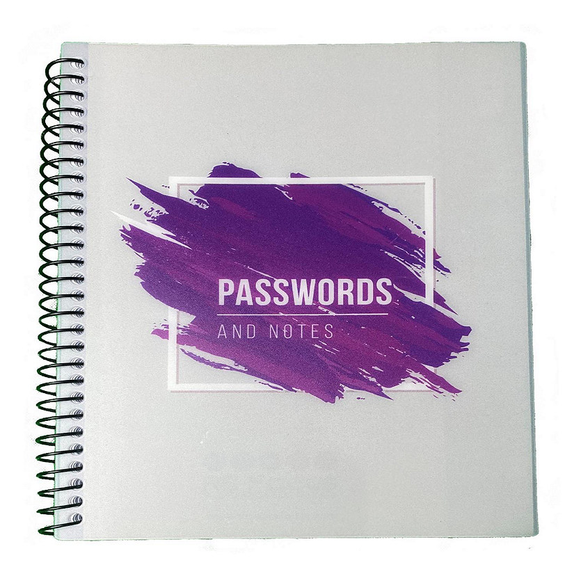 RE-FOCUS THE CREATIVE OFFICE, Small/Mini Password Book, Alphabetical Tabs, Spiral Binding / Purple Image