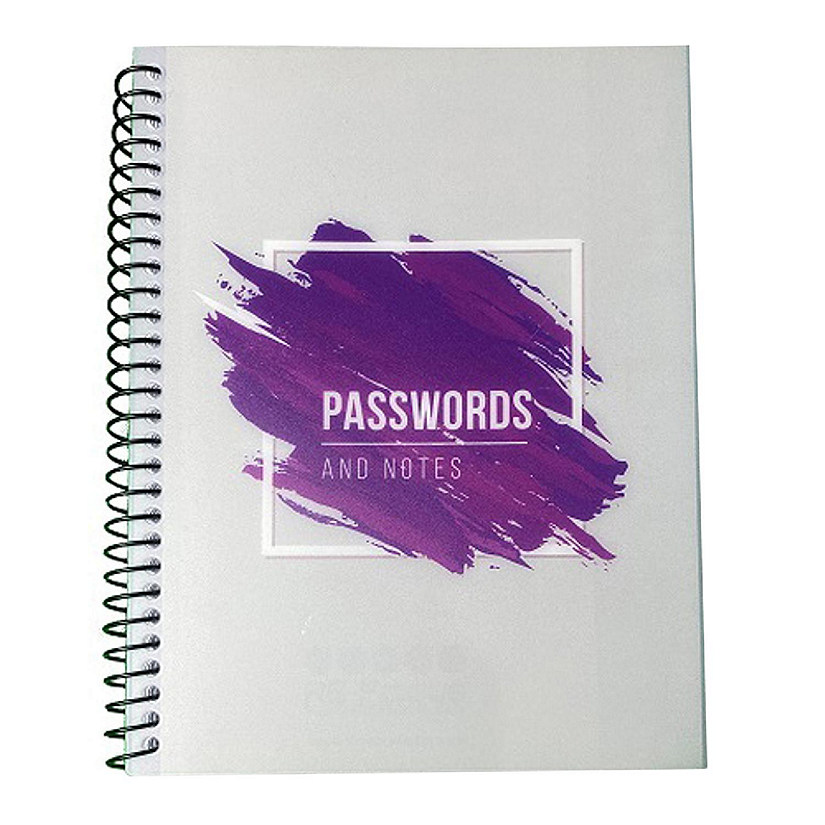 RE-FOCUS THE CREATIVE OFFICE, Small/Mini Password Book, Alphabetical Tabs, Spiral Binding / Purple Image