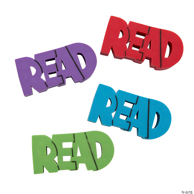 Read Word-Shaped Erasers - 24 Pc. Image