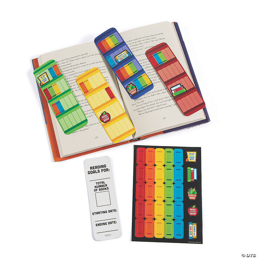 Reading Tracker Bookmarks with Stickers - 12 Pc. Image