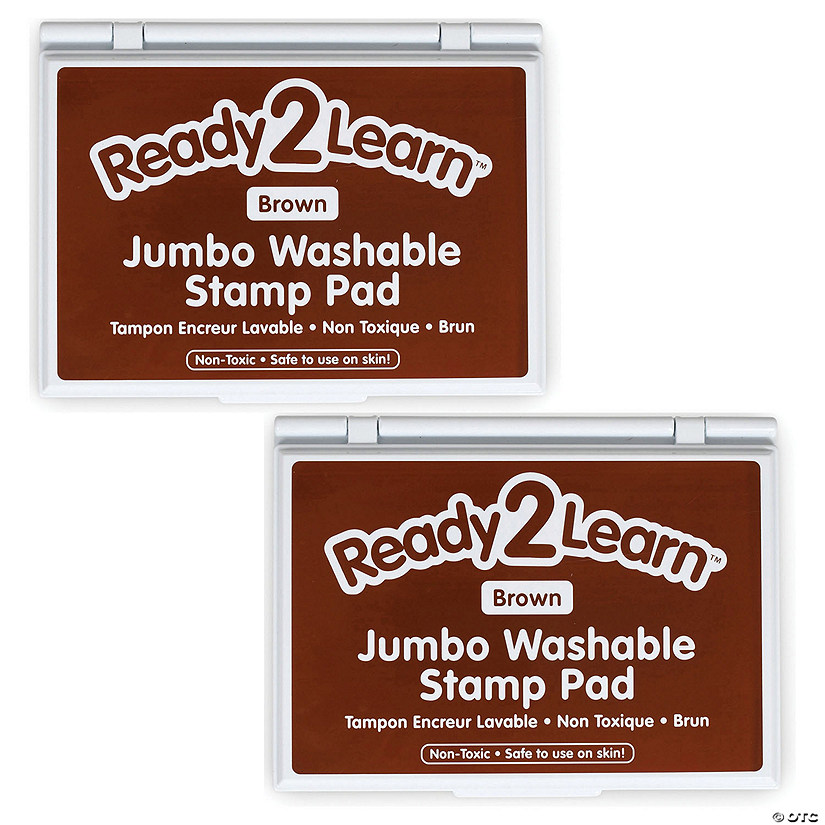 Ready 2 Learn Jumbo Washable Stamp Pad Brown Pack of 2 Oriental