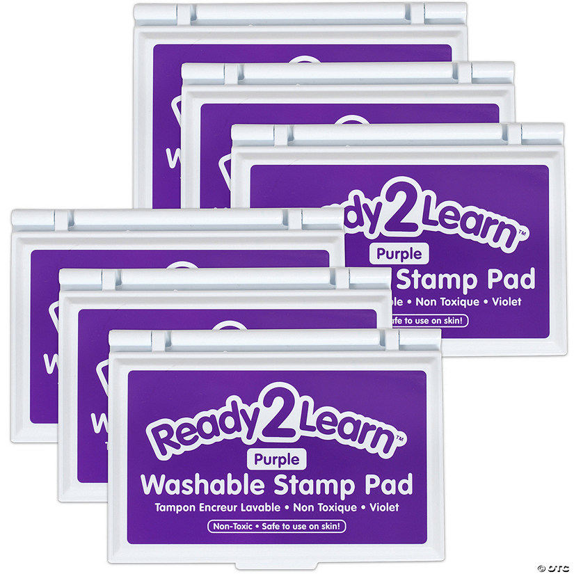 READY 2 LEARN Washable Stamp Pad - Purple - Pack of 6 Image