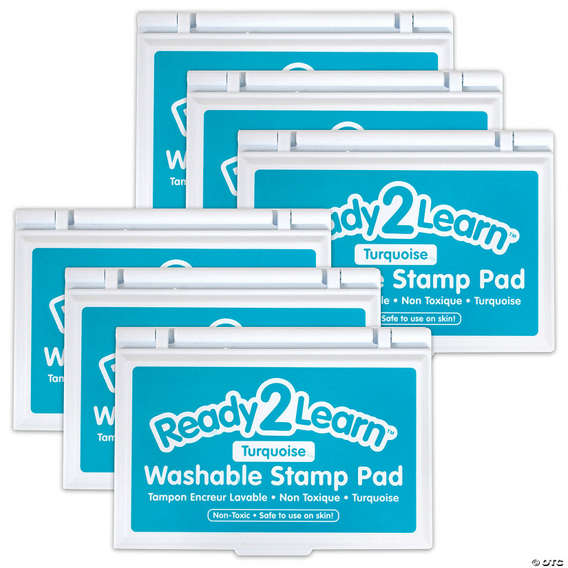 Ready 2 Learn Washable Stamp Pad - Turquoise - Pack of 6 Image