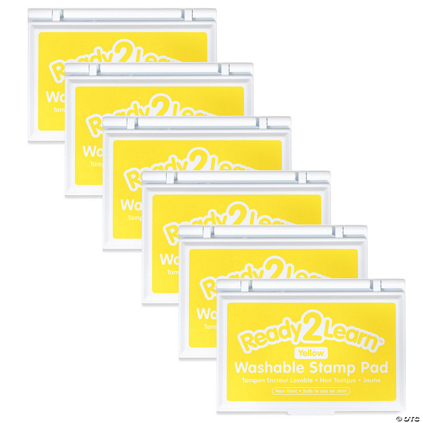 READY 2 LEARN Washable Stamp Pad - Yellow - Pack of 6 Image