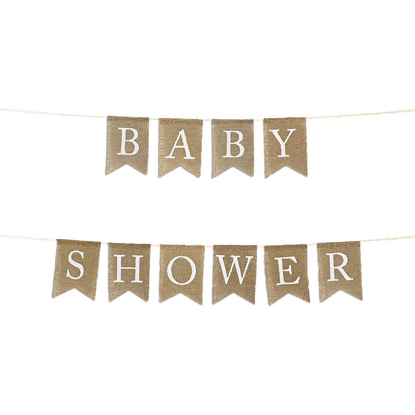 Real Burlap Pennant Banner Image