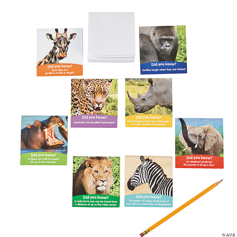 Realistic Safari Animals Notepads - 24 Pc. Image