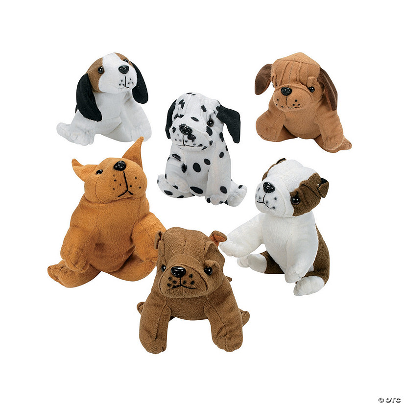 Realistic Stuffed Dogs - 12 Pc. Image