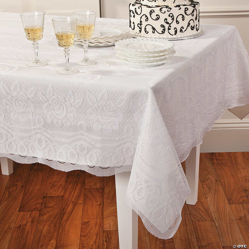 Rectangle White Lace Tablecloth Discontinued