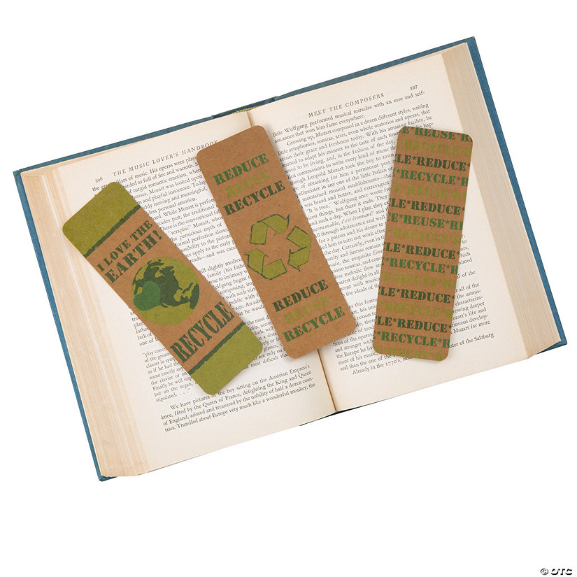 Recycle Kraft Paper Bookmarks - 48 Pc. Image