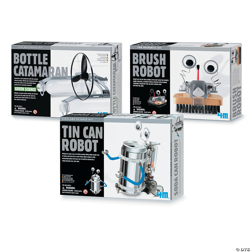 Recycled Robot Kits Set Of 3 Discontinued