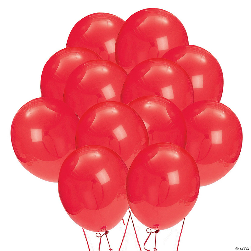 Red 9" Latex Balloons - 24 Pc. Image