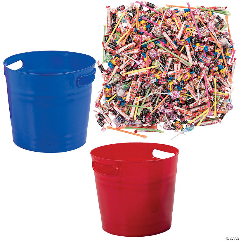 Red & Blue Buckets with Candy Parade Kit - 1004 Pc. Image