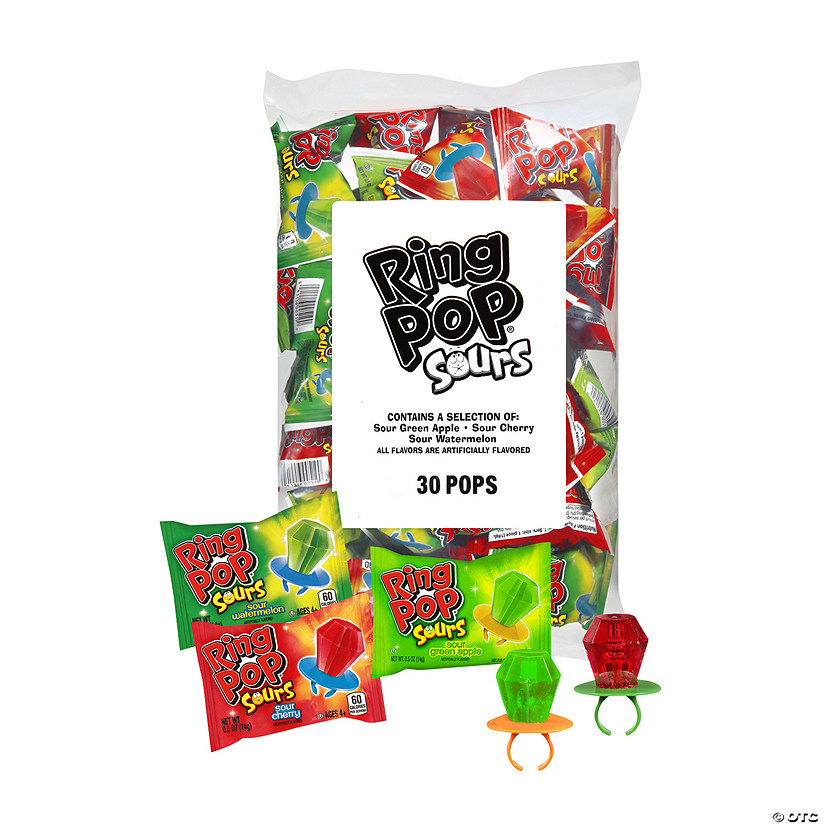 Red & Green Ring Pops<sup>&#174; </sup>Sours - 30 Pc. Image