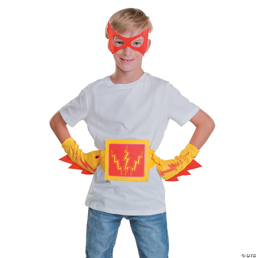 Red & Yellow Superhero Accessories - 4 Pc. Image