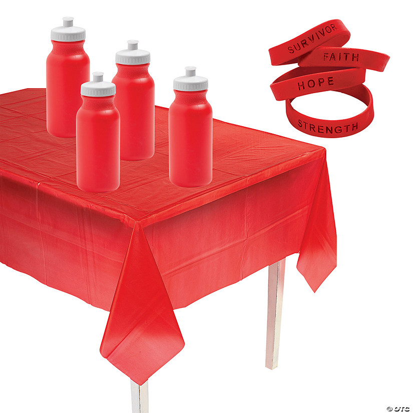 Red Awareness Giveaway Table Kit - 99 Pc. Image