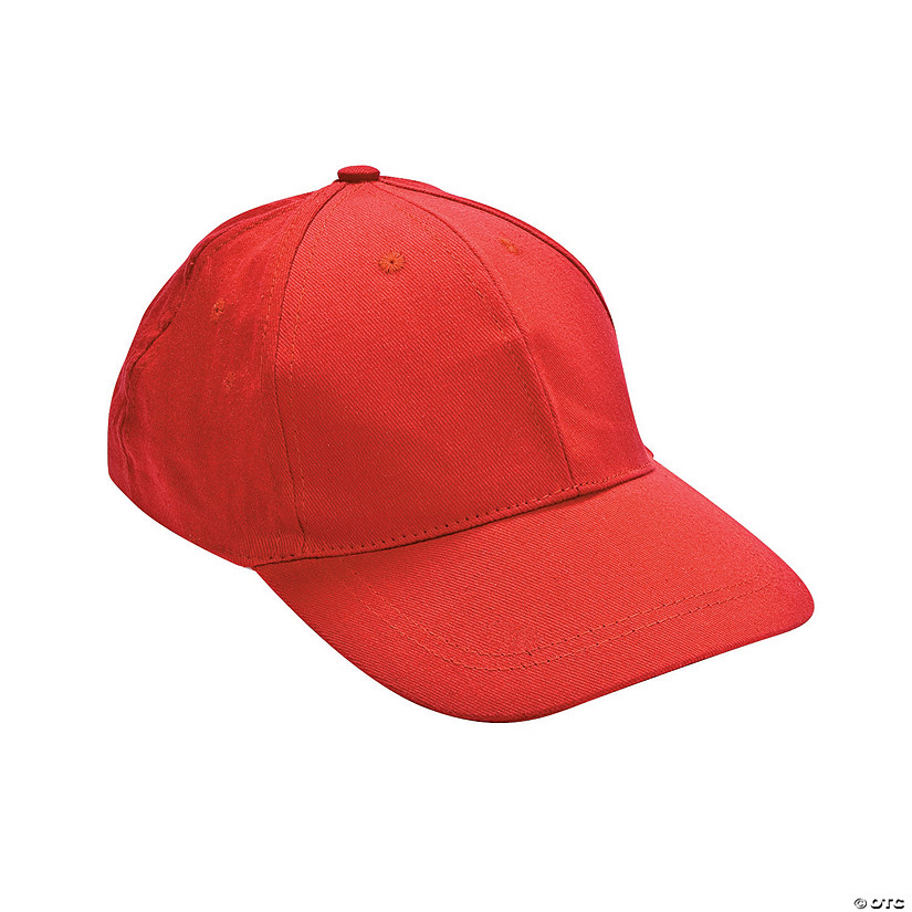 Red Baseball Caps - 12 Pc. Image