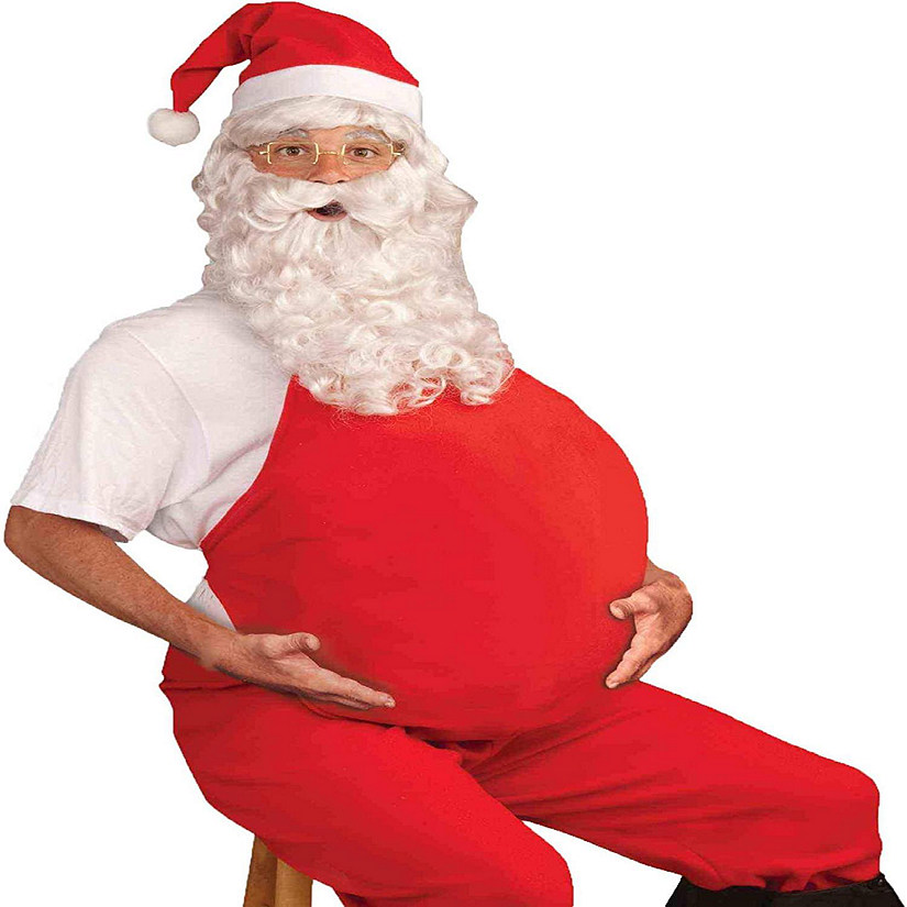 Red Belly Stuffer Santa Costume Accessory Image
