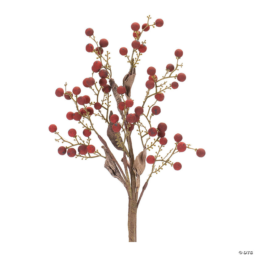 Red Berry Branch Spray (Set of 24) Image