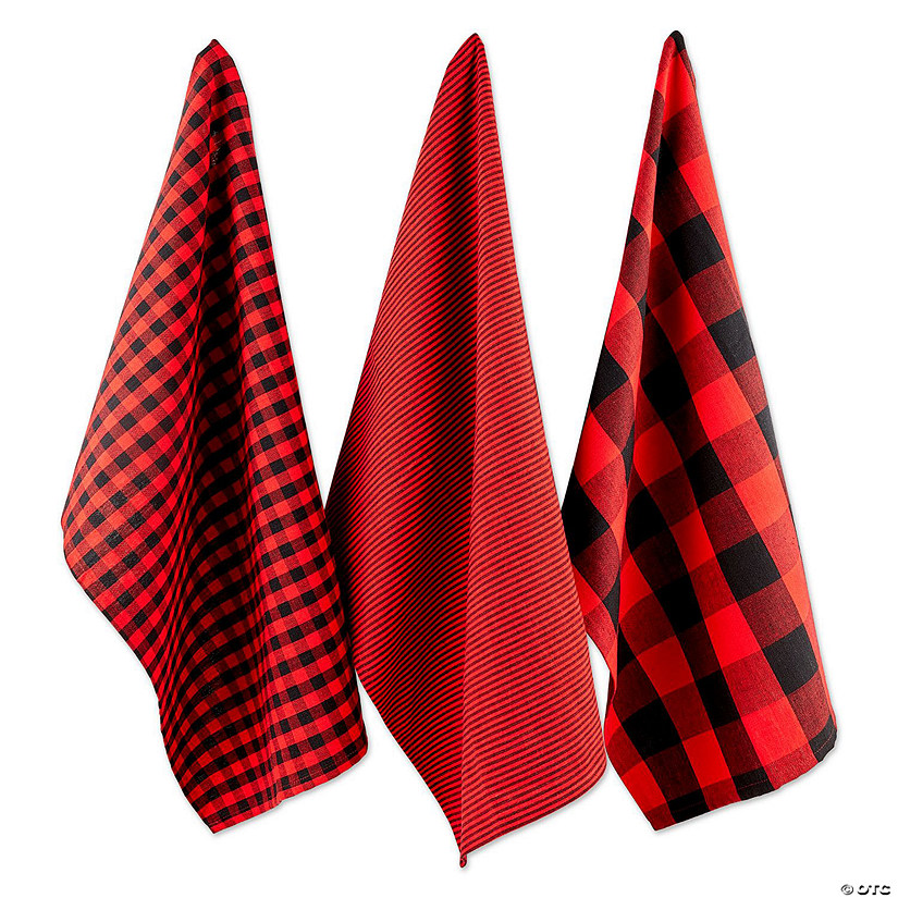 Red/Black Dishtowel Set Image