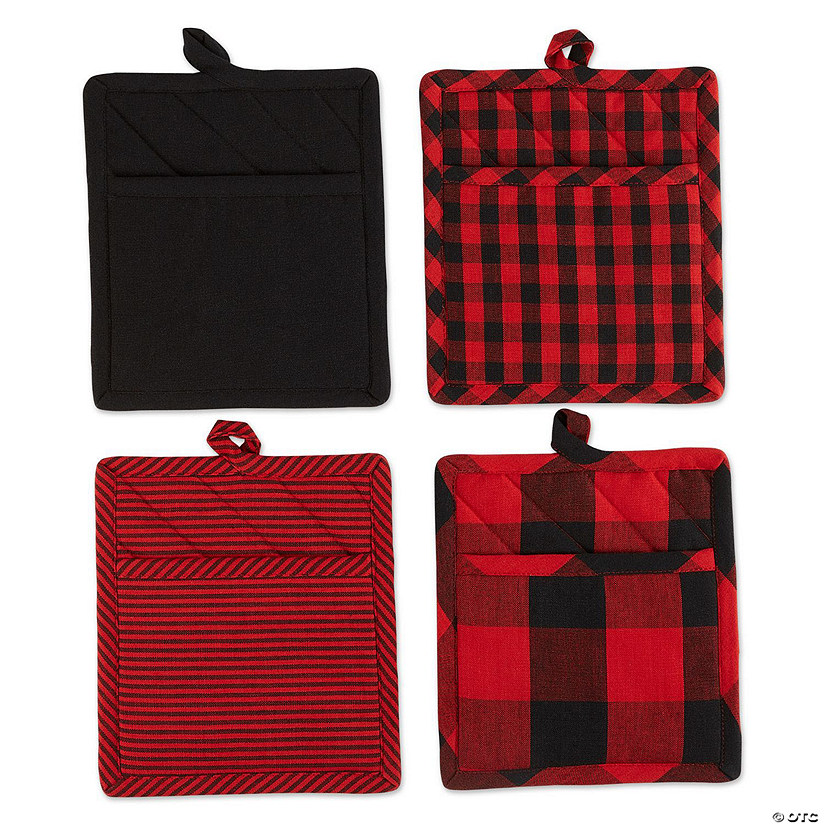 Red/Black Potholder Set Oriental Trading