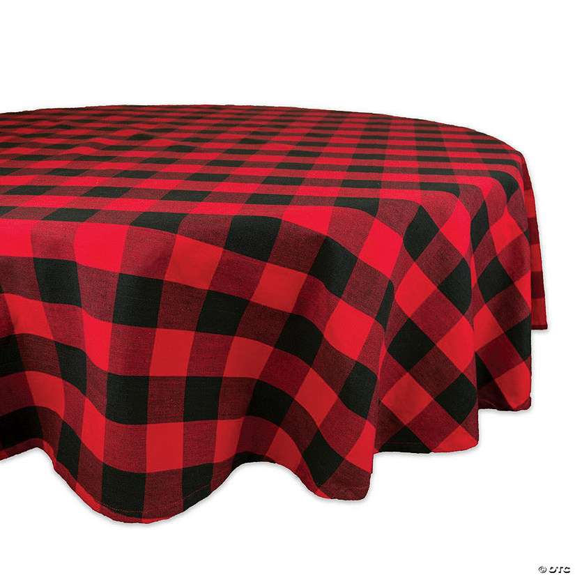 Red Buffalo Check Tablecloth 70 Round Image
