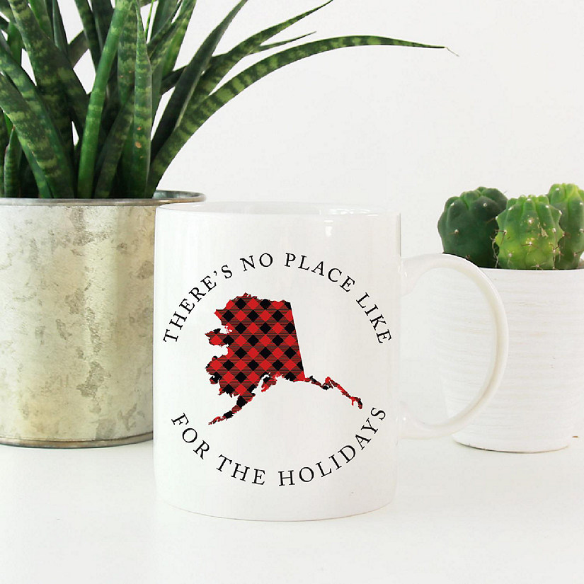 Red Buffalo Plaid Alaska Ceramic Mug Image