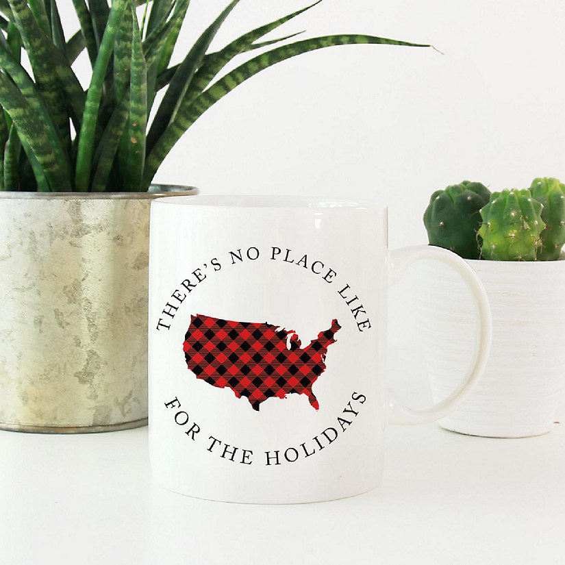 Red Buffalo Plaid America Ceramic Mug Image