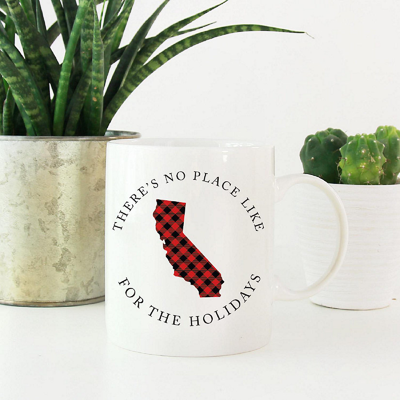 Red Buffalo Plaid California Ceramic Mug Image
