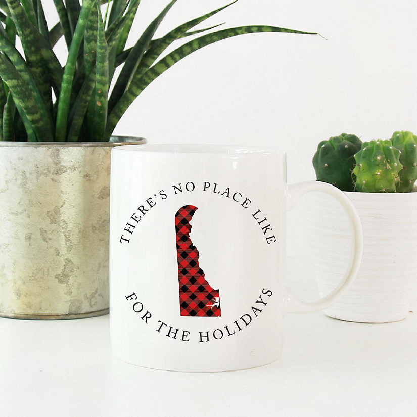 Red Buffalo Plaid Delaware Ceramic Mug Image