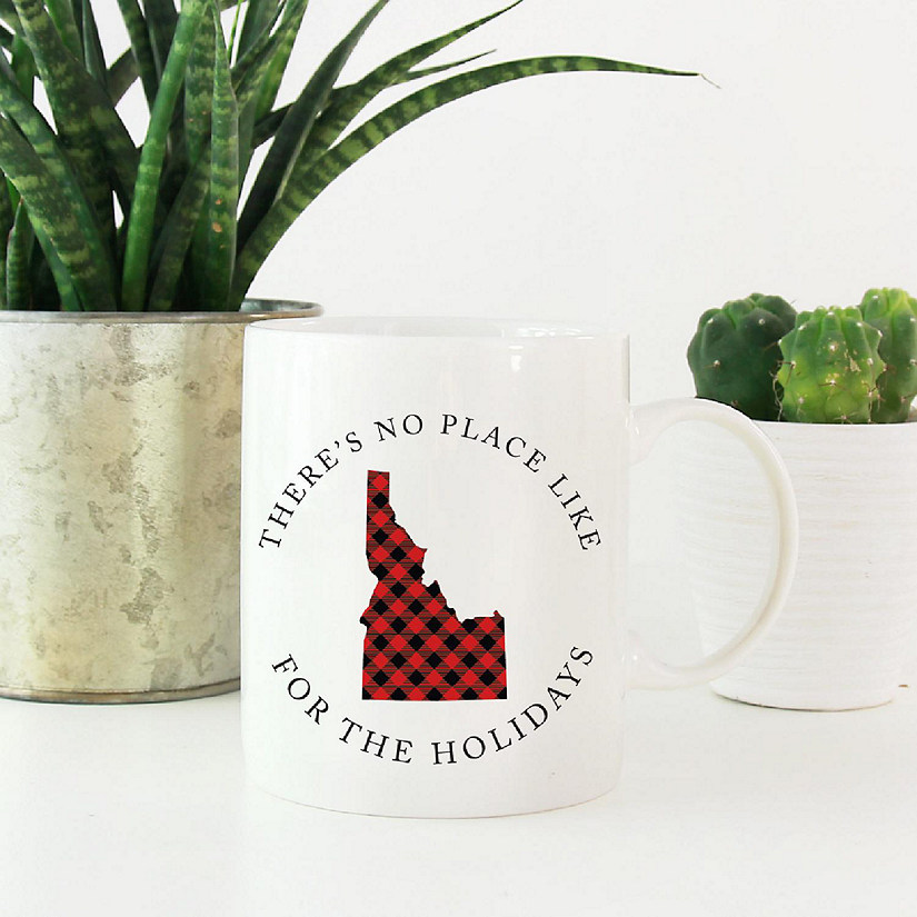 Red Buffalo Plaid Idaho Ceramic Mug Image