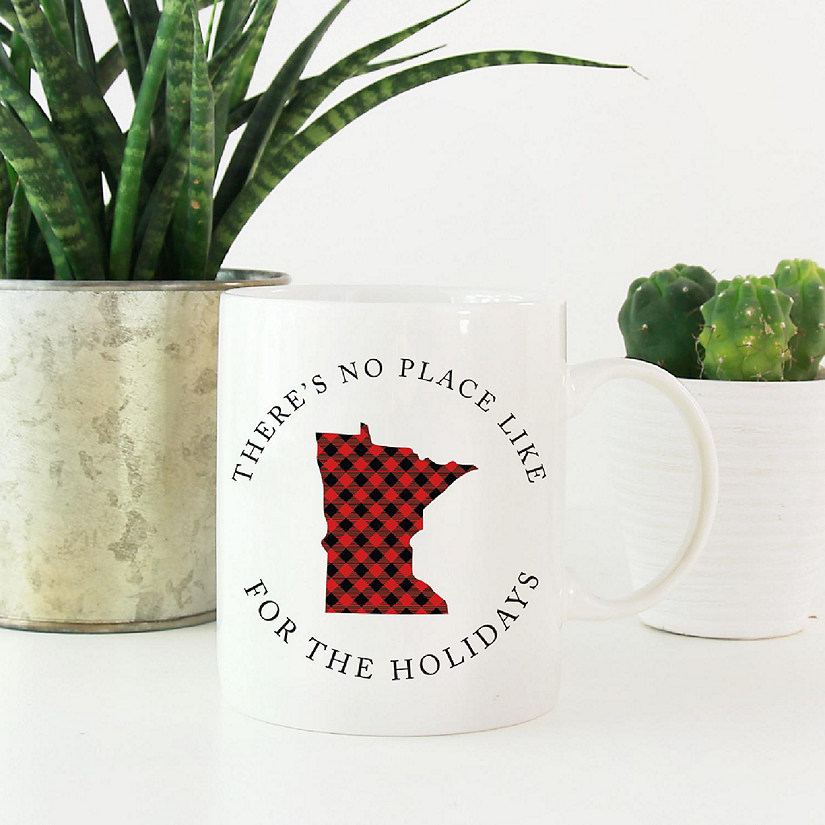 Red Buffalo Plaid Minnesota Ceramic Mug Image