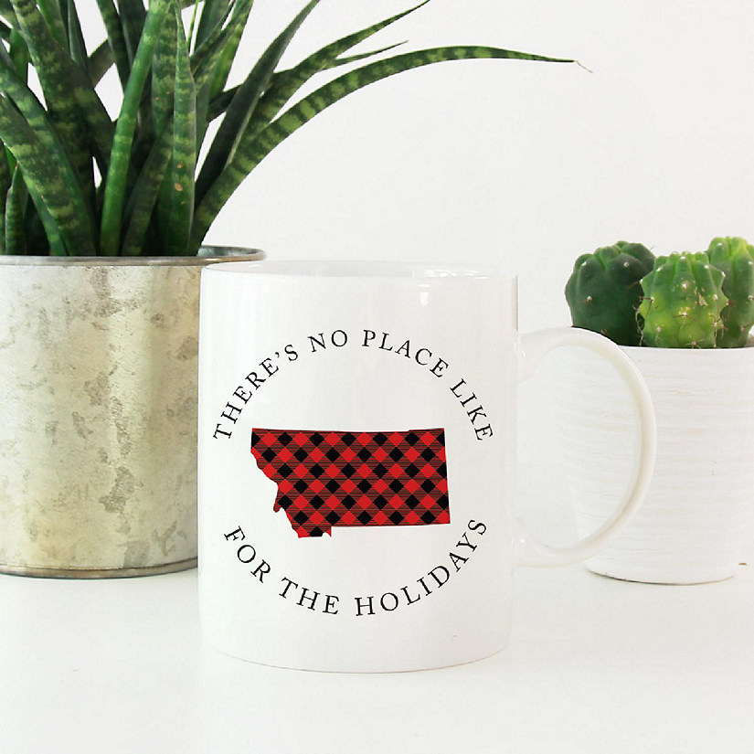 Red Buffalo Plaid Montana Ceramic Mug Image