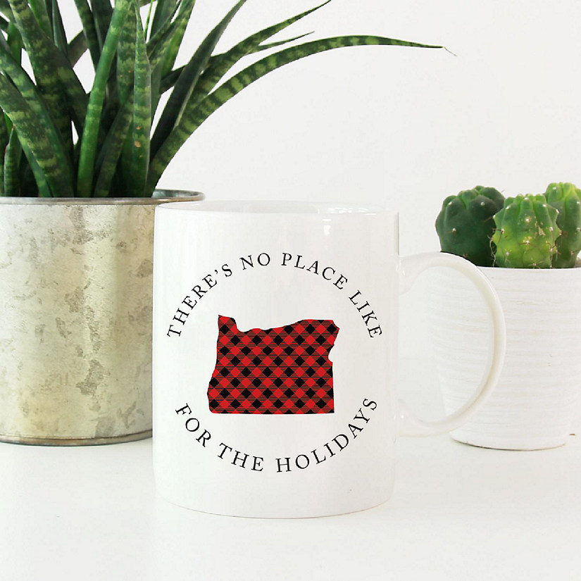 Red Buffalo Plaid Oregon Ceramic Mug Image