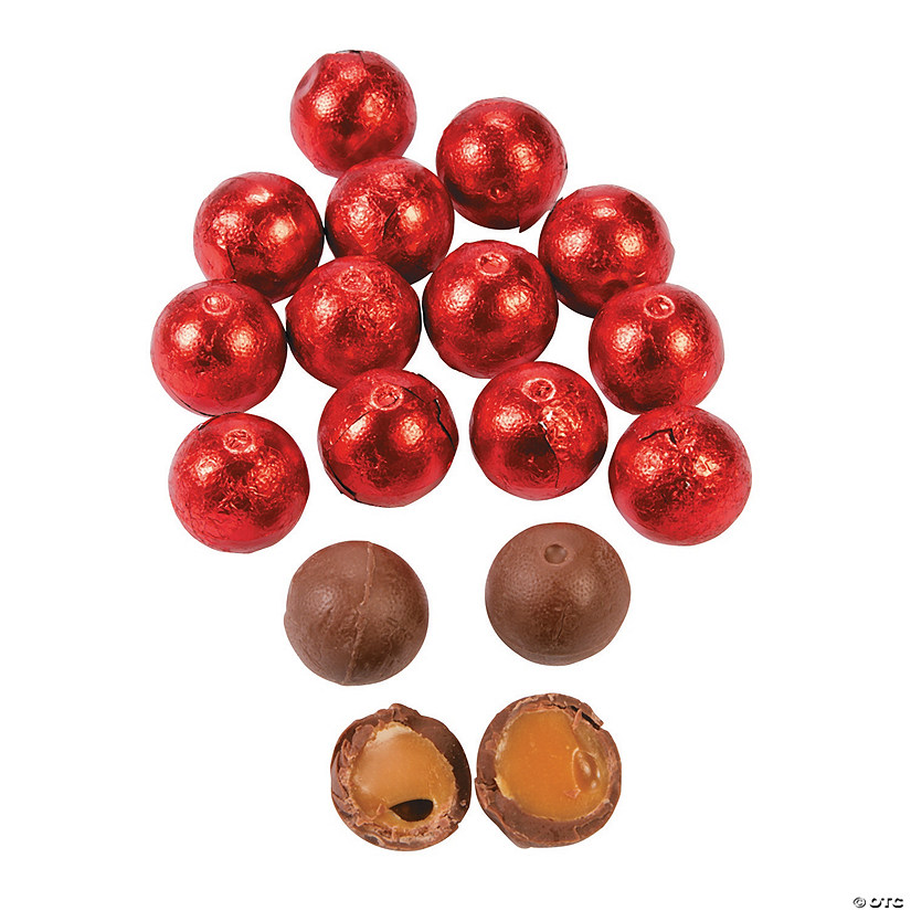 Red Caramel Balls Chocolate Candy