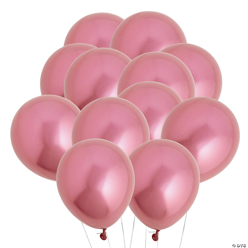 Red Chrome 5" Latex Balloons - 24 Pc. Image