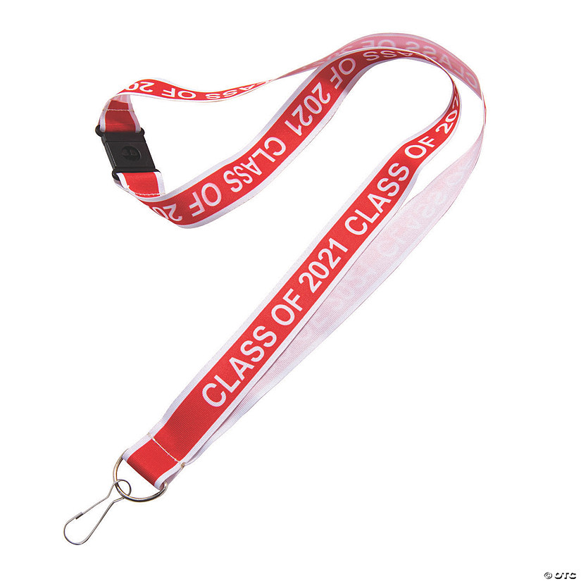 Red Class of 2021 Breakaway Lanyards - 12 Pc. - Less Than Perfect Image