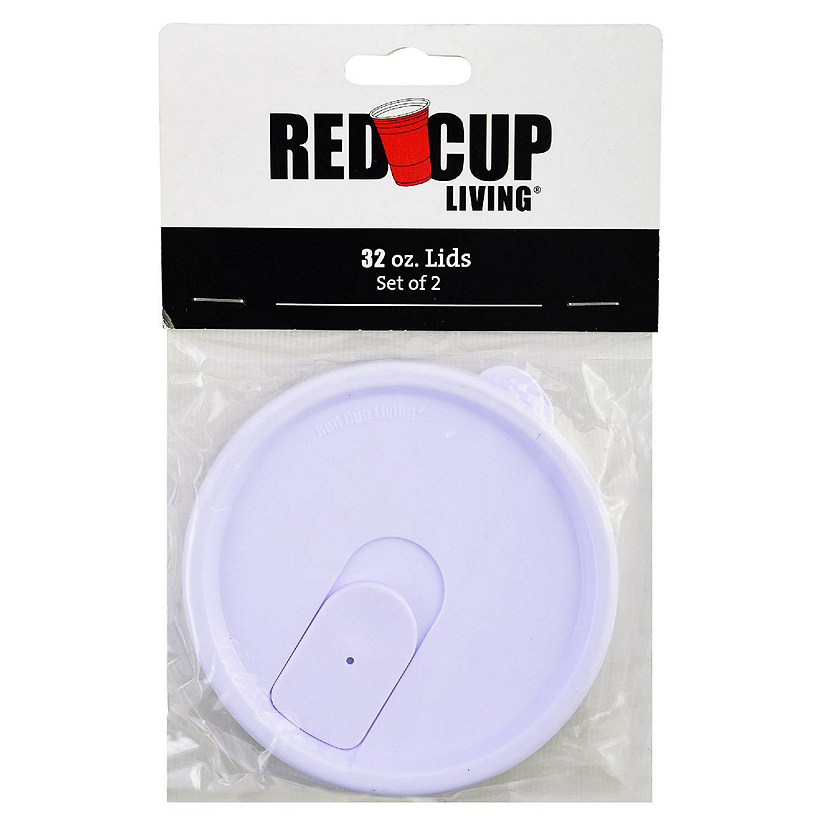  Red Cup Living Red Party Cups Lids- 32 oz, Reusable Plastic Lid,  Hot Cup & Mugs Cover, Outdoor Drink Cover- Travel, Office & School,  Eco-Friendly & Dishwasher Safe, Double Wall Design