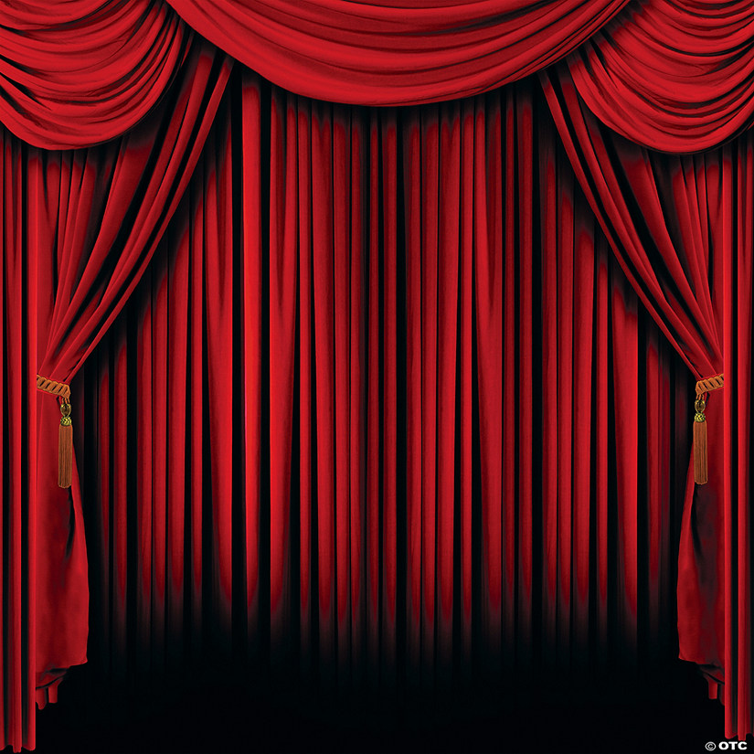 Red Curtain Backdrop - 2 Pc. Image