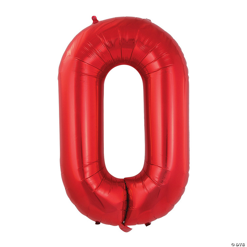 Red Deco Link 34" Mylar Balloon Image
