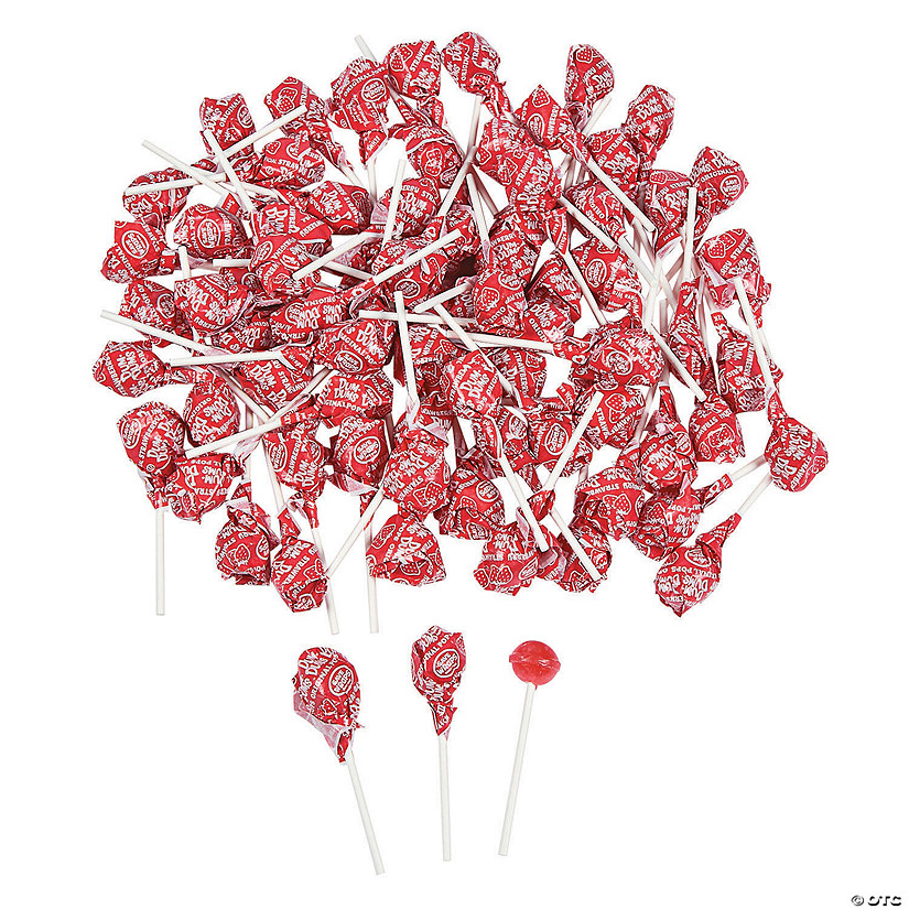 Red Dum Dums<sup>&#174; </sup>Solid Color Lollipops - 75 Pc. Image