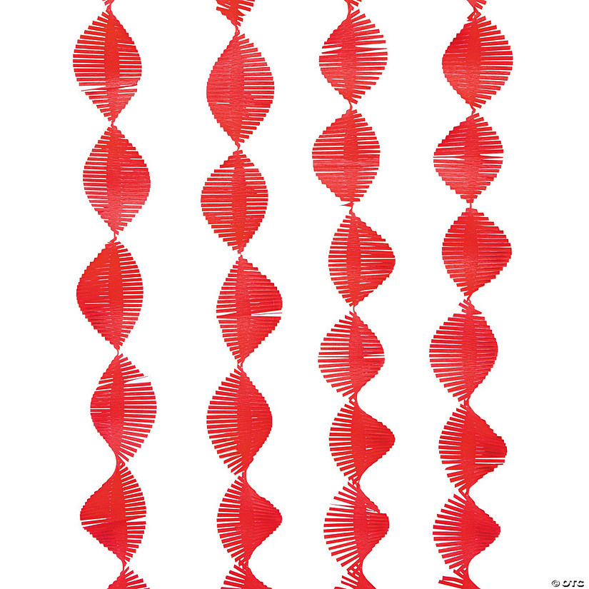 Red Fringe Paper Streamer Image
