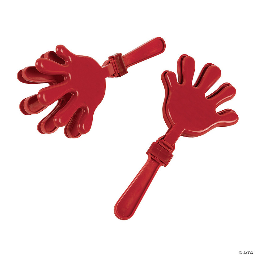 Red Hand Clappers - 12 Pc. Image