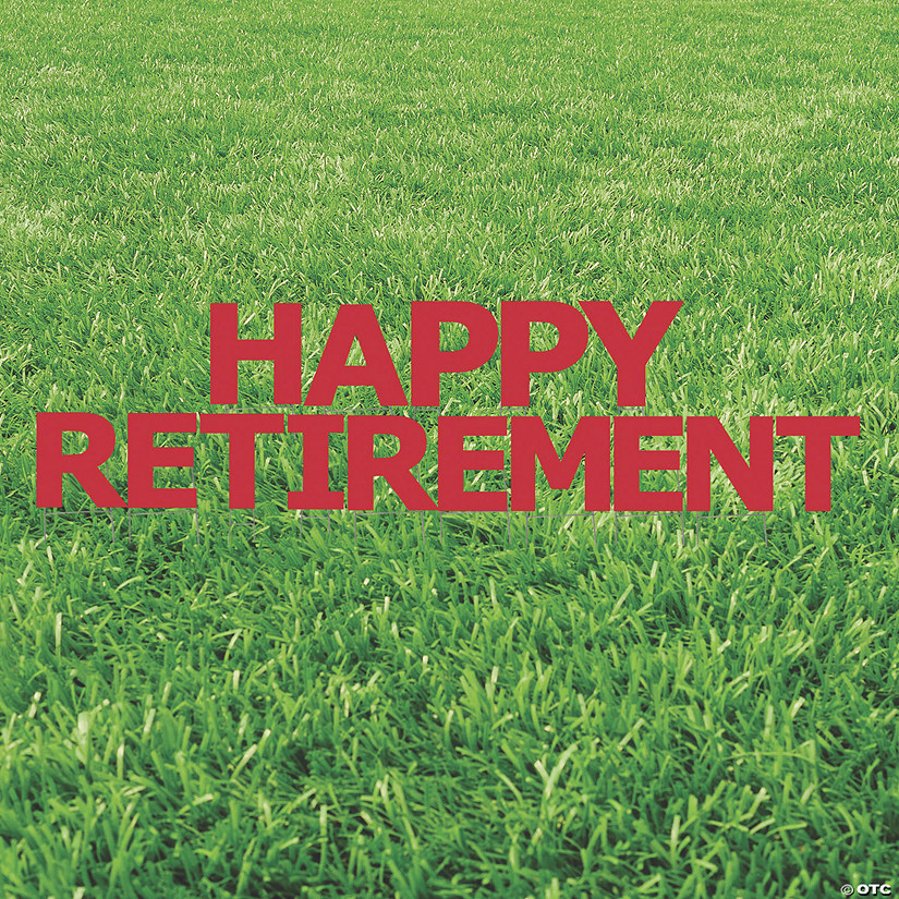 Red Happy Retirement Yard Signs Image