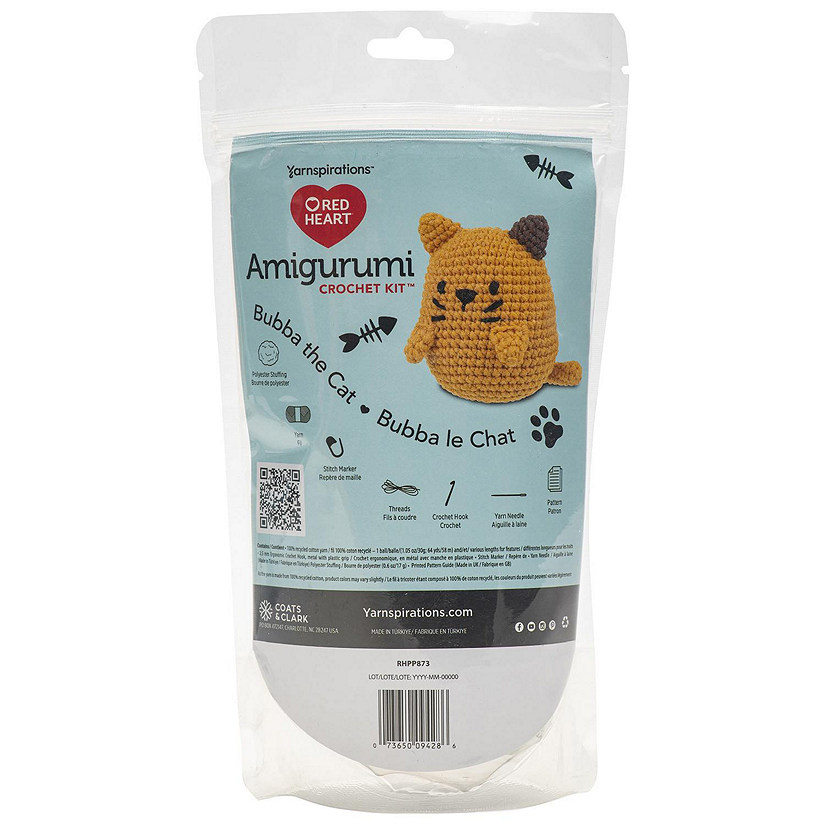 Red Heart Amigurumi Kit-Bubba The Cat Image