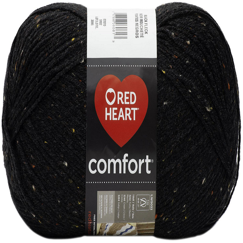 Red Heart Comfort Yarn-Black Fleck Image